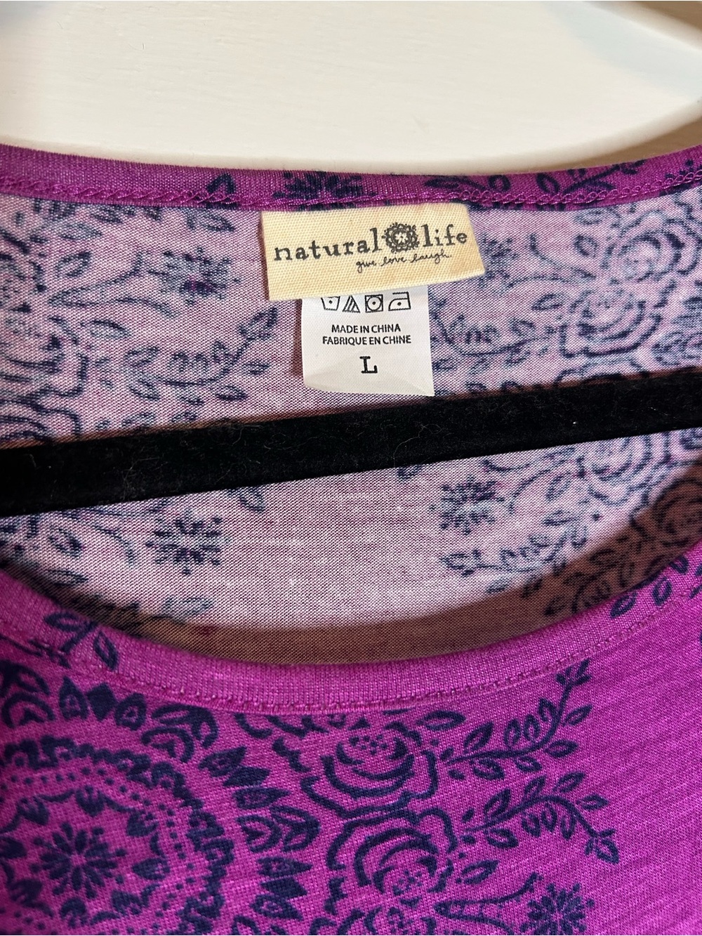 Natural Life Purple Boho Medallion Print Swing Dress Large - Picture 5 of 7
